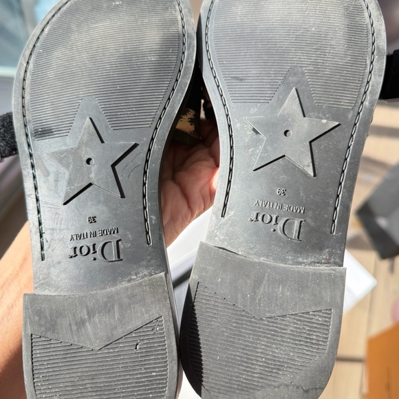 Dior Leopard Print Black Women's Sandals - Picture 3 of 4